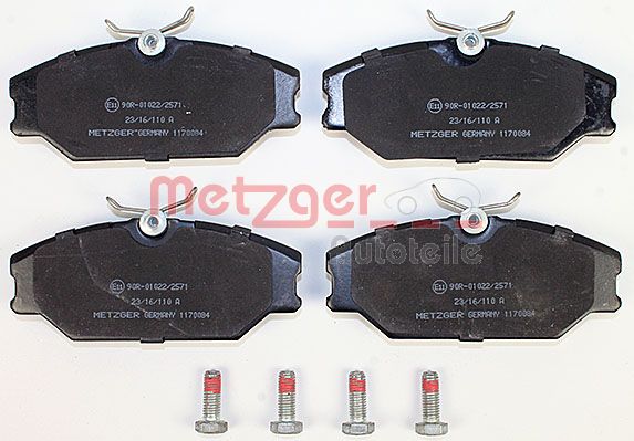 METZGER 1170084 Bremsbelagsatz, Scheibenbremse